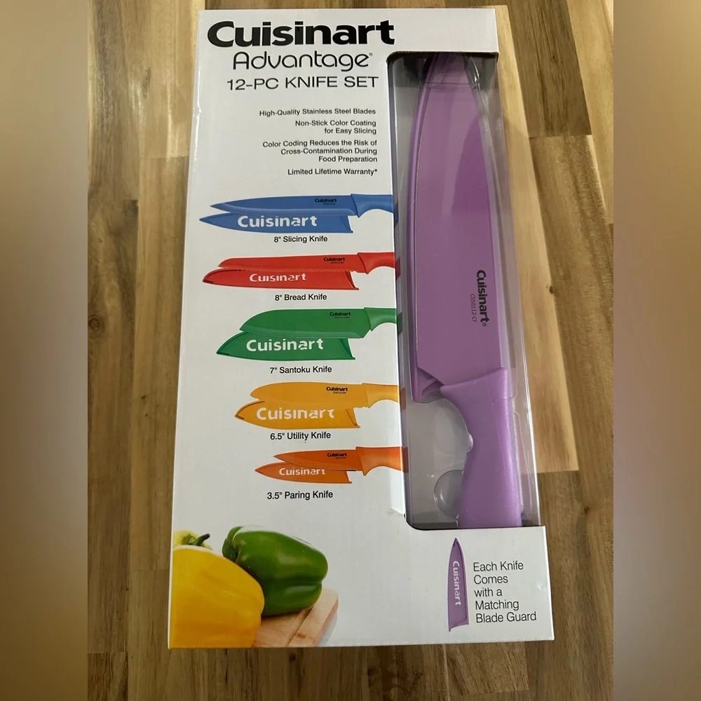 New Cuisanrt Advantage 12 pc Knife set comes with blade guard